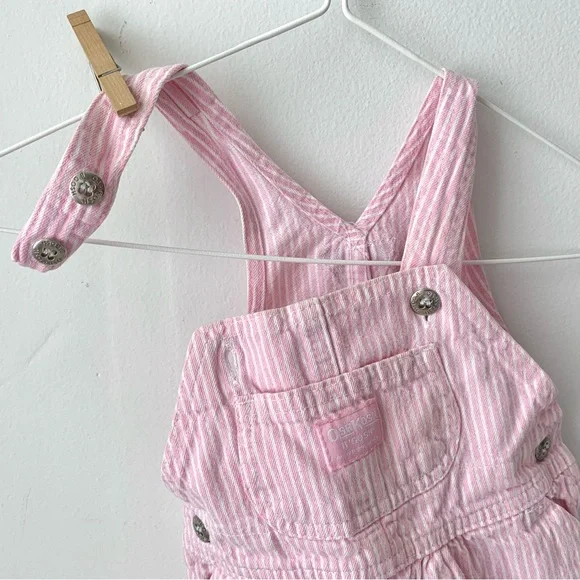 SOLD                                   80s pink pinstriped Oshkosh baby overalls - Picture 4 of 9